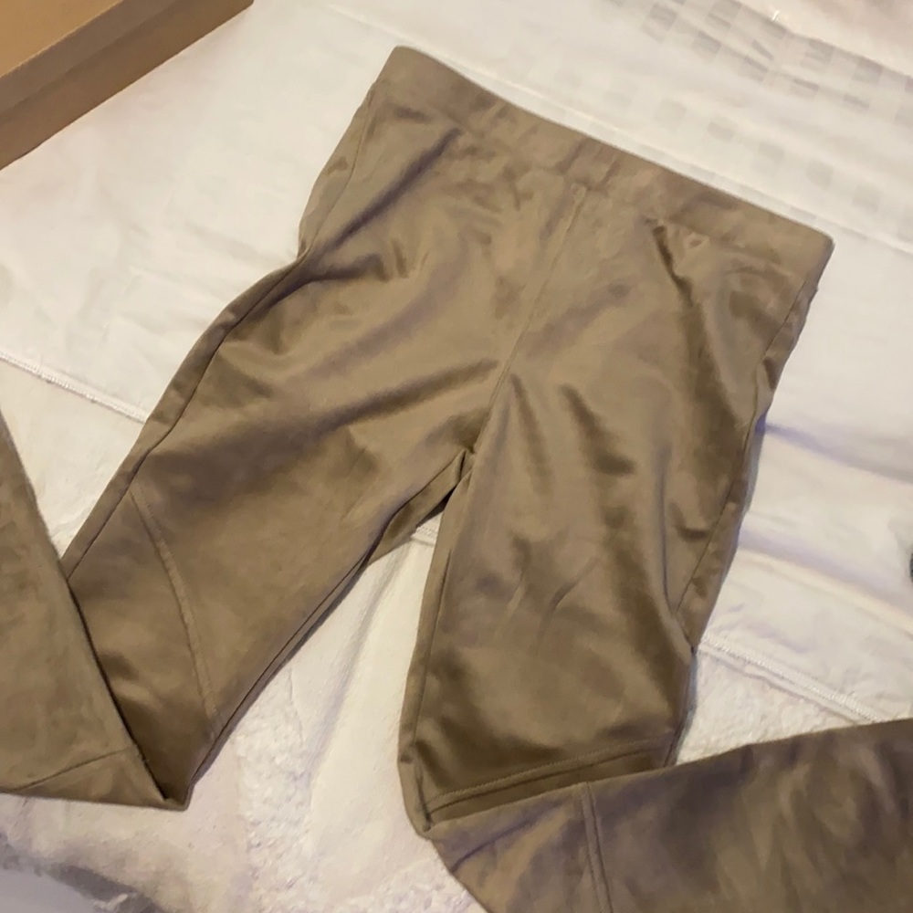 Faux suede leggings